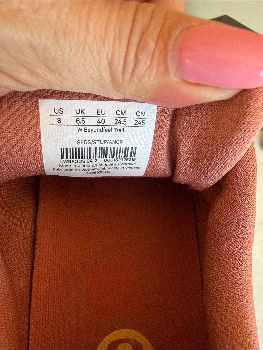 Lululemon Beyondfeel Trail  Athletic Sneakers with Yellow Heel Tab - Picture 3 of 10